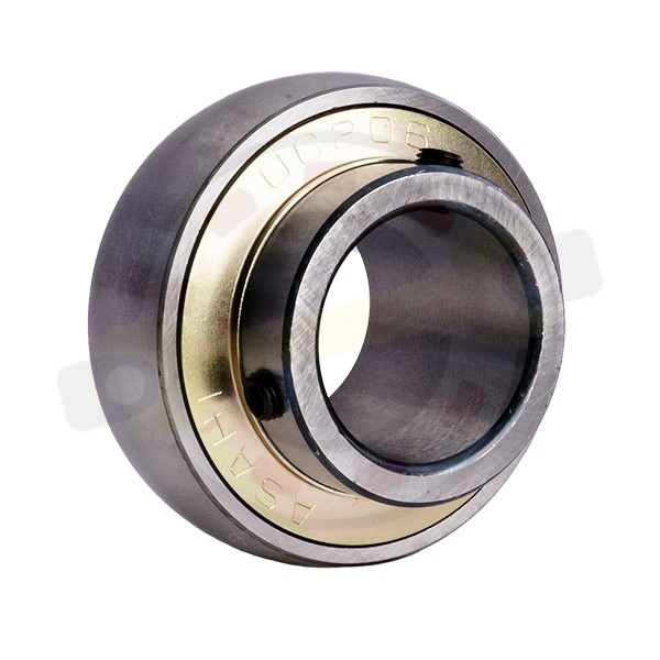 Подшипник 30х62х38,1/19 мм, , шариковый с круглым отверстием на вал 30 мм, сферическое наружное кольцо. Артикул UC206 (Asahi)