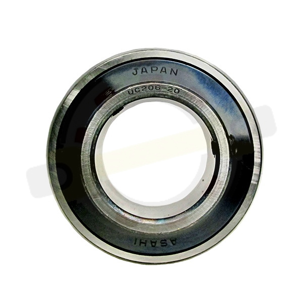 Подшипник 31,75х62х38,1/19 мм, шариковый с круглым отверстием на вал 31,75 мм, сферическое наружное кольцо. Артикул UC206-20 (Asahi) - детальная фотография