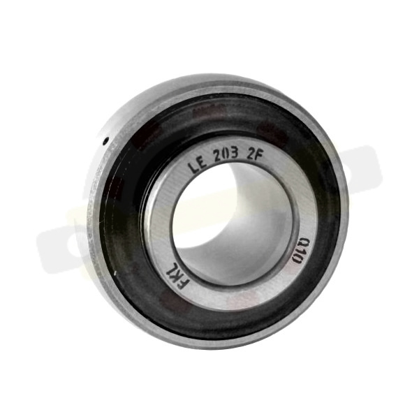 Подшипник 17х40х27,4/12 мм, шариковый с круглым отверстием на вал 17 мм, сферическое наружное кольцо. Артикул LE203-2F (FKL) - детальная фотография