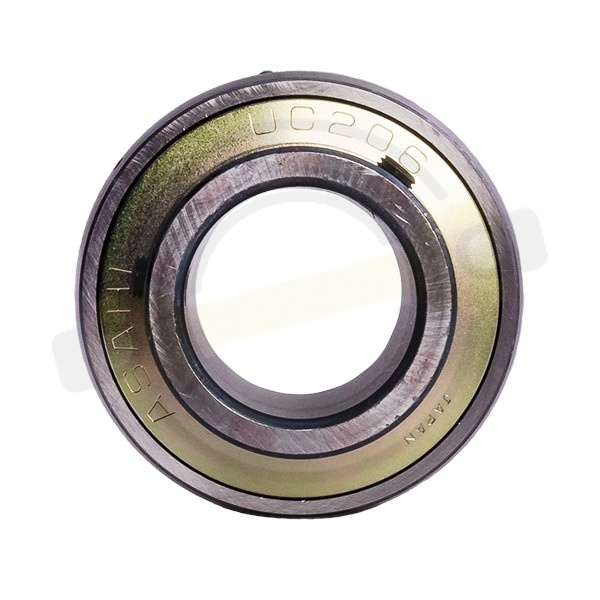 Подшипник 30х62х38,1/19 мм, , шариковый с круглым отверстием на вал 30 мм, сферическое наружное кольцо. Артикул UC206 (Asahi) - детальная фотография