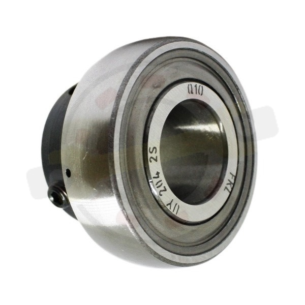  Подшипник 20х47х31/14 мм, шариковый с круглым отверстием на вал 20 мм, сферическое наружное кольцо. Артикул UY204-2S (FKL) - детальное фотография