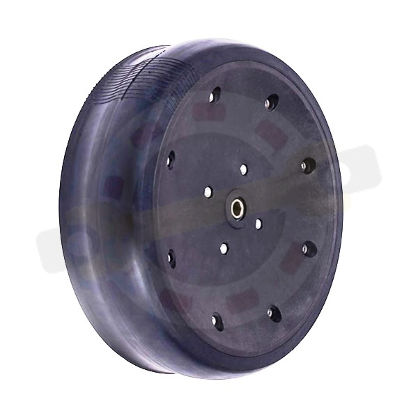 Колесо 403,9x113 (400х115) мм, металло-полимерный диск в сборе с подшипником на вал 16,25 мм, твердость бандажа 70s. Артикул 70594-00A0 (Neovert)