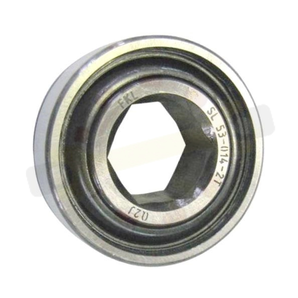 Подшипник 22,25/22,8х53,086х19,4/18,288 мм, шариковый с шестигранным отверстием на вал 22,25 мм, цилиндрическое наружное кольцо. Артикул SL53-014-2T (FKL)