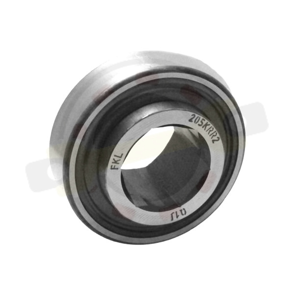 Подшипник 22,25х52х25,4/15 мм, шариковый c шестигранным отверстием на вал 22,25 мм, цилиндрическое наружное кольцо. Артикул 205KRR2 (FKL)