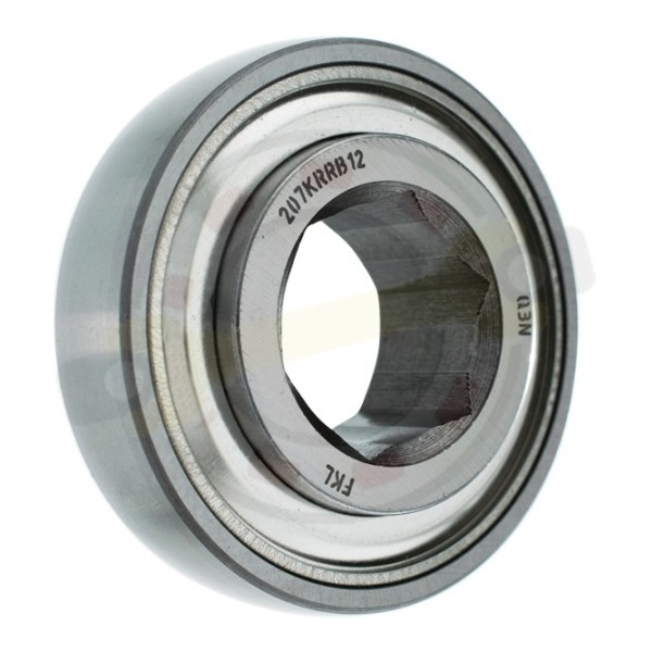  Подшипник 28,6х72х25/17 мм, шариковый с шестигранным отверстием на вал 28,6 мм, сферическое наружное кольцо. Артикул 207KRRB12 (FKL) - детальное фотография