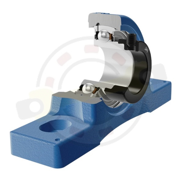 Корпус с подшипником в сборе на вал 40 мм, стоячий чугунный корпус. Артикул UYS208-2S.Y (FKL) - детальная фотография Корпус с подшипником в сборе на вал 40 мм, стоячий чугунный корпус. Артикул UYS208-2S.Y (FKL) - детальная фотография