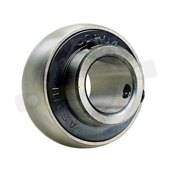 Подшипник 20х47х31/17 мм, шариковый с круглым отверстием на вал 20 мм, сферическое наружное кольцо. Артикул UC204 (Asahi)