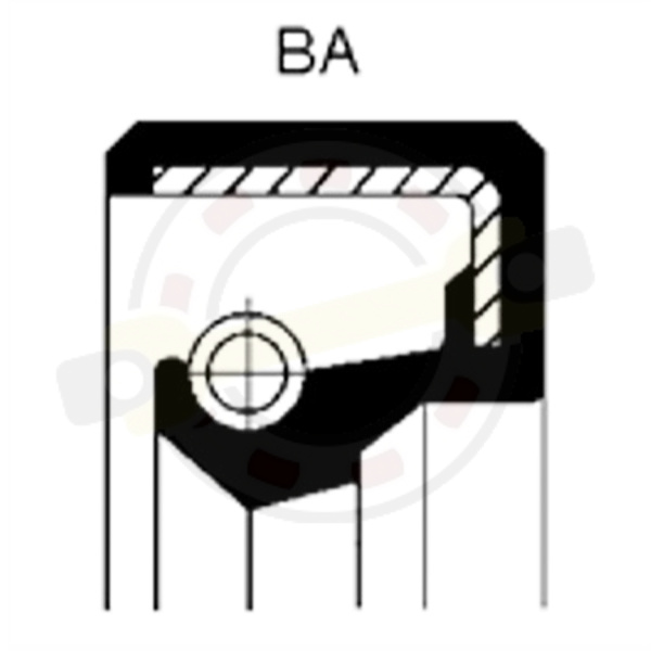 Сальник ступицы 55х70х10 мм, на вал 55 мм, Профиль BA. Артикул 12010982B (Corteco) - детальная фотография