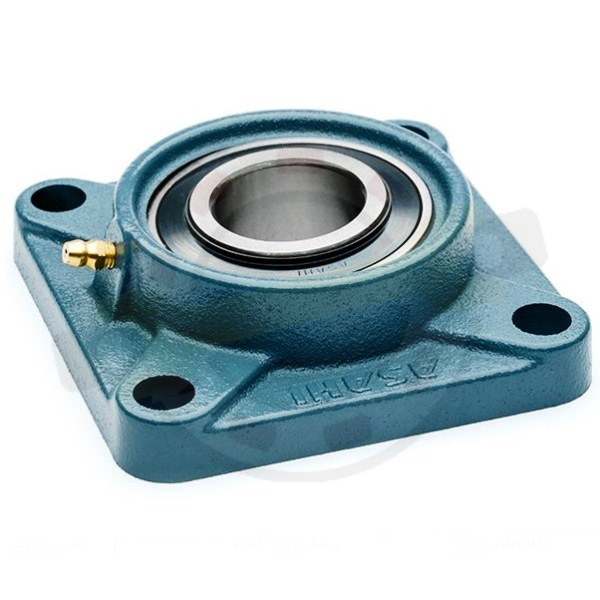 Подшипниковый узел на вал 55/60 мм, квадратный чугунный фланец. Артикул UKF212 (Asahi)