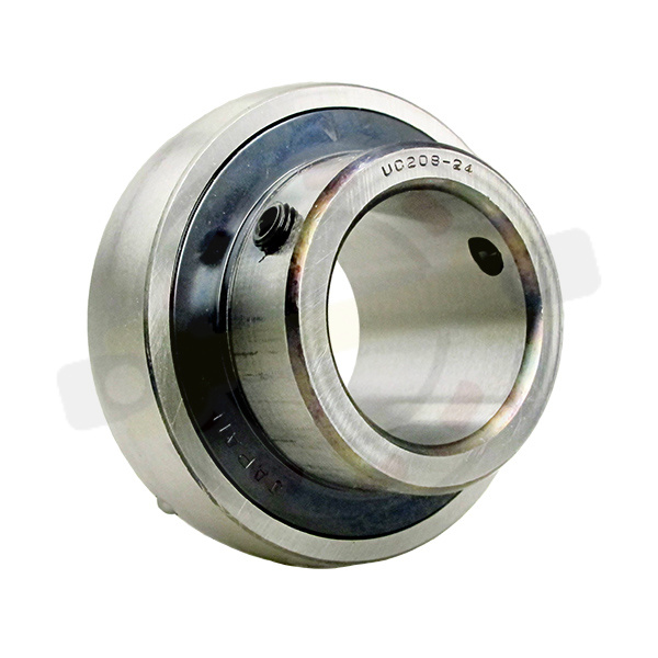 Подшипник 38,1х80х49,2/21 мм, шариковый с круглым отверстием на вал 38,1 мм, сферическое наружное кольцо. Артикул UC208-24 (Asahi)