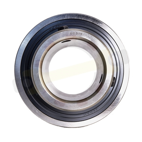 Подшипник 85х180х96/46 мм, шариковый с круглым отверстием на вал 85 мм, сферическое наружное кольцо. Артикул UC317 (Asahi) - детальная фотография