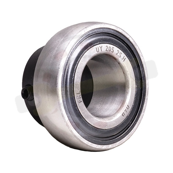 Подшипник 25х52х31/15 мм, шариковый с круглым отверстием на вал 25 мм, без отверстия для смазки, сферическое наружное кольцо. Артикул UY205-2S.H (FKL) - детальная фотография