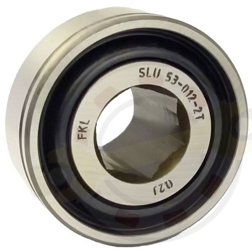 Подшипник 19,18/19,6х53,086х34,2/18,28 мм, шариковый с шестигранным отверстием на шестигранный вал 19,18 мм, цилиндрическое наружное кольцо. Артикул SLU53-012-2T (FKL)