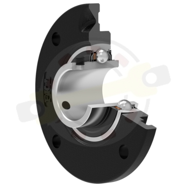 Корпус с подшипником в сборе на вал 40 мм, круглый чугунный фланец. Артикул LEGS208-2F.H (FKL) - детальная фотография Корпус с подшипником в сборе на вал 40 мм, круглый чугунный фланец. Артикул LEGS208-2F.H (FKL) - детальная фотография