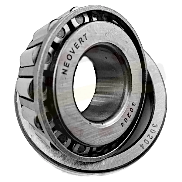 Подшипник 20х47х14/12 мм, конический роликовый однорядный, на вал 20 мм. Артикул 30204 (Neovert)
