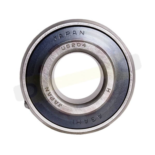  Подшипник 20х47х43,7/17 мм, шариковый с круглым отверстием на вал 20 мм, сферическое наружное кольцо. Артикул UG204+ER (Asahi) - детальное фотография