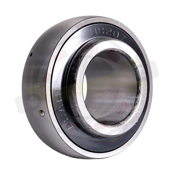  Подшипник 35х72х42,9/20 мм, шариковый с круглым отверстием на вал 35 мм, сферическое наружное кольцо. Артикул UC207 (Asahi) - детальное фотография