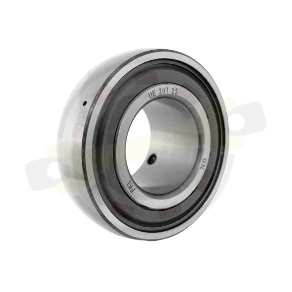 Подшипник 35х72х33/19 мм, шариковый с круглым отверстием на вал 35 мм, сферическое наружное кольцо. Артикул UE207-2S (FKL) - детальная фотография