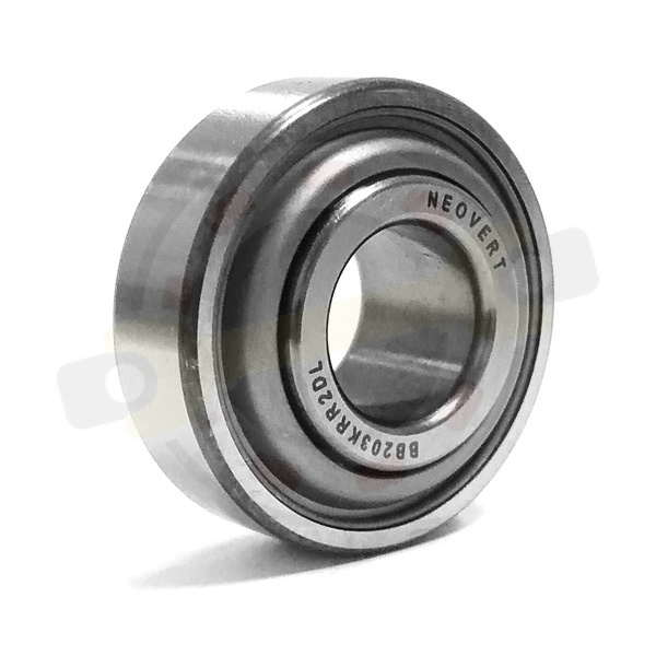 Детальное фото Подшипник 16,256х40х18,288/12 мм, шариковый c круглым отверстием на вал 16,256 мм, цилиндрическое наружное кольцо. Артикул BB203KRR2DL (Neovert)