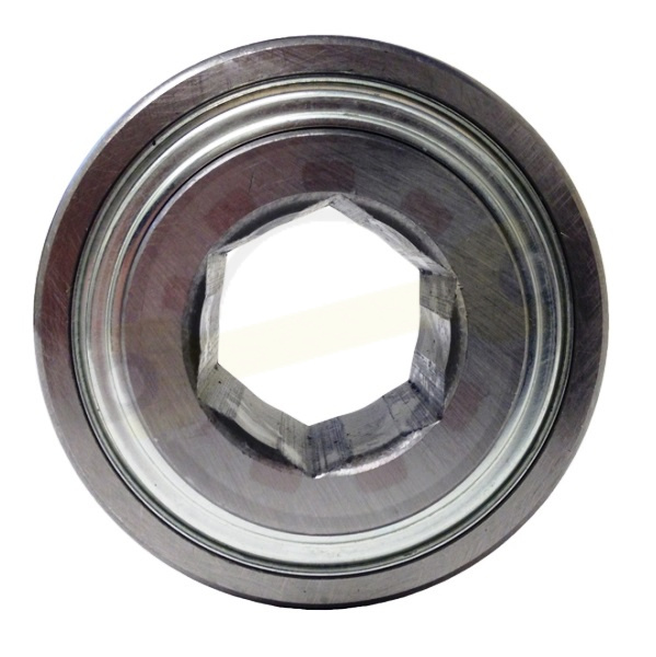 Подшипник 31,78х80х36,53/18 мм, шариковый с шестигранным отверстием на вал 31,78 мм, сферическое наружное кольцо. Артикул W208PPB16 (Kabat)