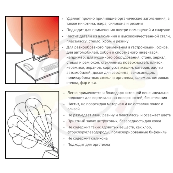Многофункциональное пеномоющее средство, аэрозоль. Артикул OKS 2631 Аэрозоль, 400мл - детальная фотография