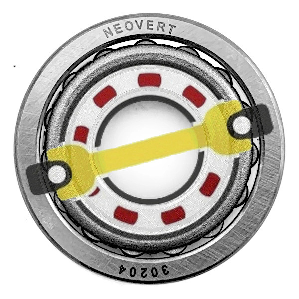 Подшипник 20х47х14/12 мм, конический роликовый однорядный, на вал 20 мм. Артикул 30204 (Neovert) - детальная фотография