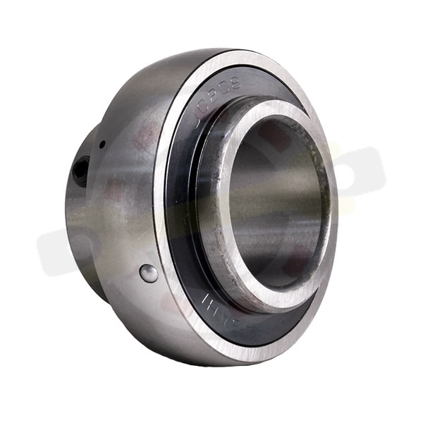 Подшипник 40х80х49,2/21 мм, шариковый с круглым отверстием на вал 40 мм, сферическое наружное кольцо. Артикул UC208 (Asahi) - детальная фотография