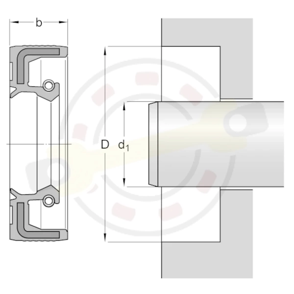 Манжета 30х50х8 мм. Артикул 30x50x8 HMSA10 RG (SKF) - детальная фотография