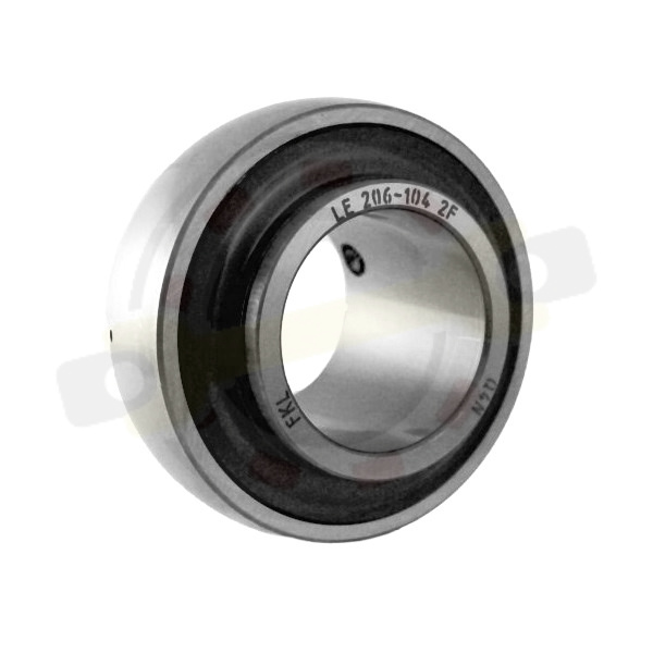 Подшипник 31,75х62х38,1/18 мм, шариковый с круглым отверстием на вал 31,75 мм, сферическое наружное кольцо. Артикул LE206-104-2F (FKL) - детальная фотография