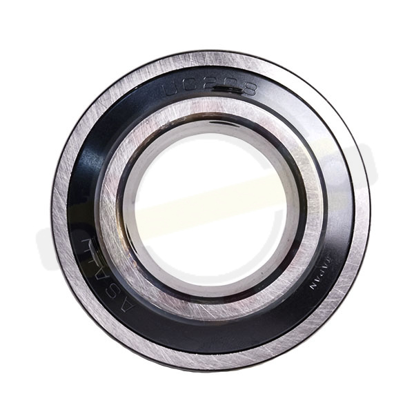 Подшипник 40х80х49,2/21 мм, шариковый с круглым отверстием на вал 40 мм, сферическое наружное кольцо. Артикул UC208 (Asahi) - детальная фотография