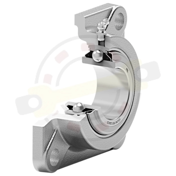 Высококачественный подшипниковый узел на вал 50 мм, квадратный фланец. Артикул LSFPN210-TDT.C38.C3 (FKL) - детальная фотография