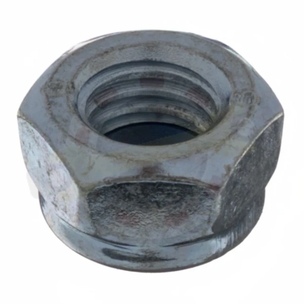 Гайка стопорная шестигранная DIN985, резьба M12x1,75 сталь, оцинкованная. Артикул 98512A (Kramp) - детальная фотография