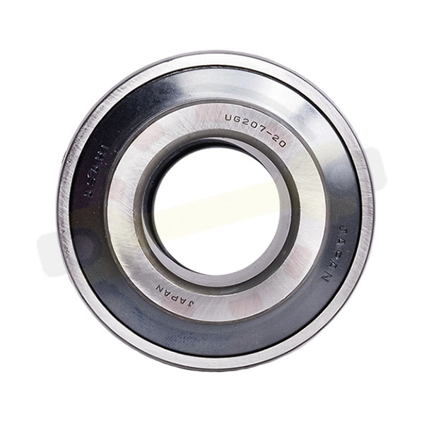 Подшипник 31,75х72х51,1/20 мм, шариковый с круглым отверстием на вал 31,75 мм, сферическое наружное кольцо. Артикул UG207-20+ER (Asahi) - детальная фотография